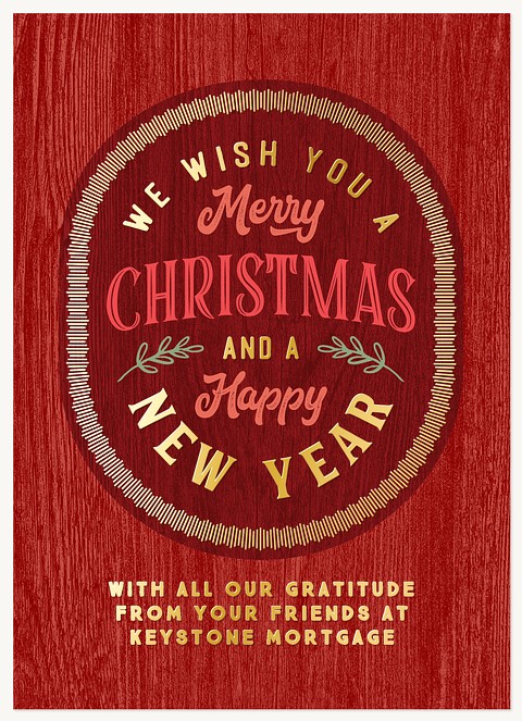 Vintage Type Business Holiday Cards