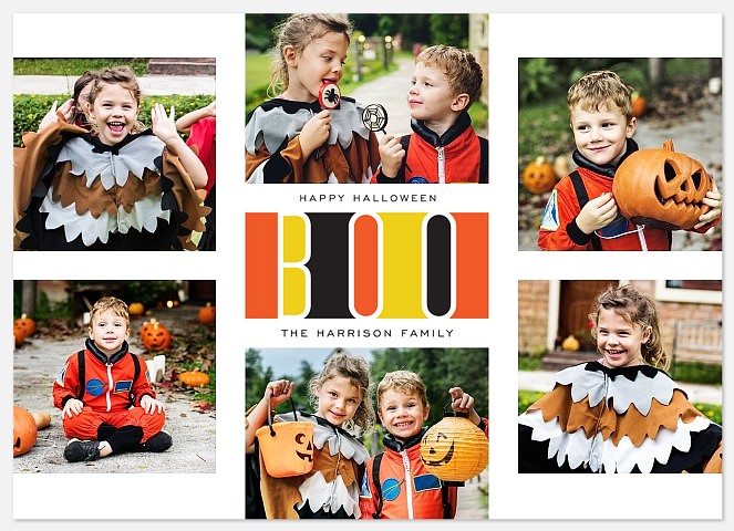 Candycorn Boo Halloween Photo Cards
