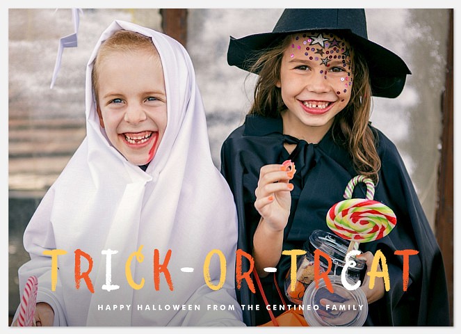 Painted Trick Halloween Photo Cards