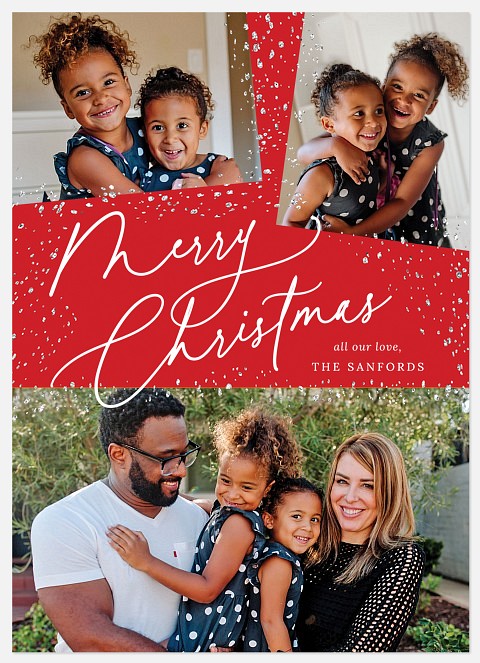 Sparkling Trio Holiday Photo Cards