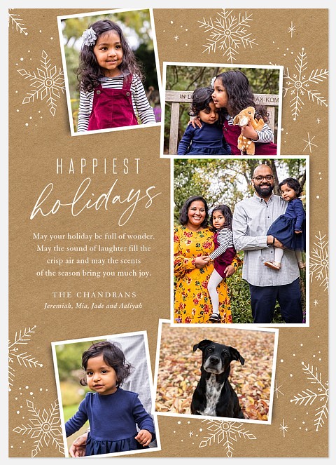 Lovely Kraft Holiday Photo Cards