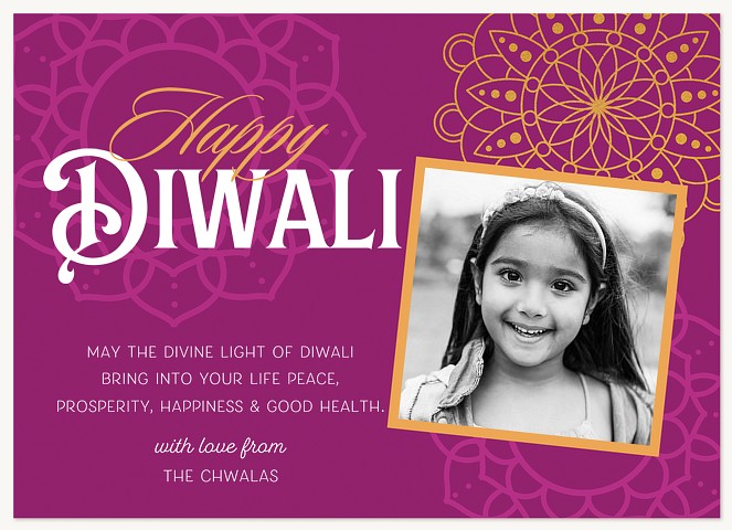 Glittering Mandala Diwali Holiday Cards