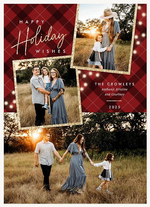 Festive Fairy Lights Personalized Holiday Cards