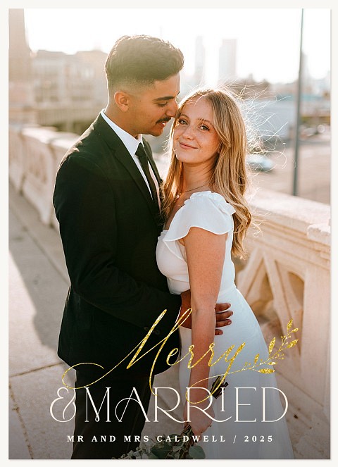 Merry and Matrimony Personalized Holiday Cards