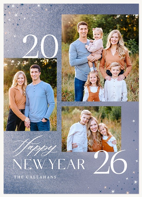 Sparkling New Year Personalized Holiday Cards