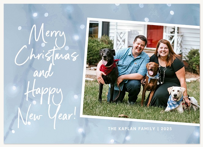 Glowing Watercolor Personalized Holiday Cards