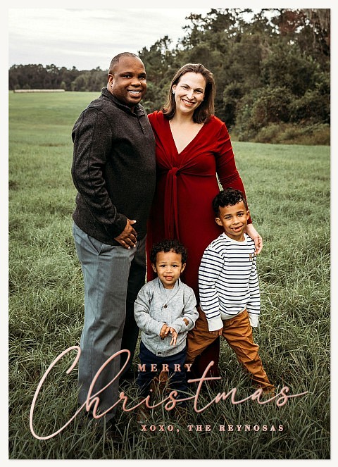 Modern Merry Christmas Personalized Holiday Cards