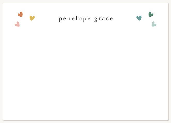 Colorful Hearts Stationery