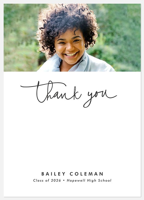 Sweeping Script Thank You Cards 