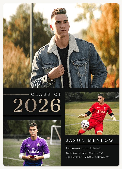 Gleaming Accents Graduation Cards