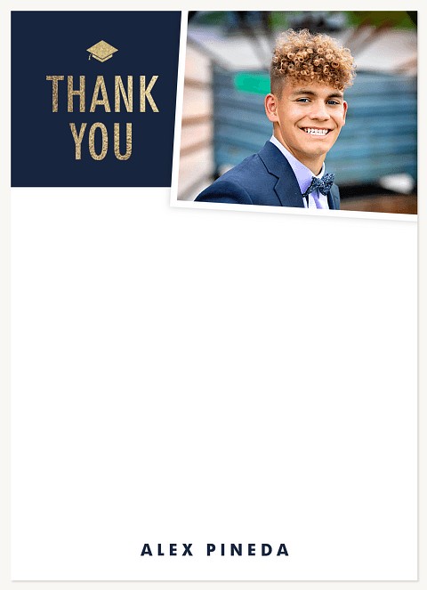 Navy & Gold Thank You Cards 
