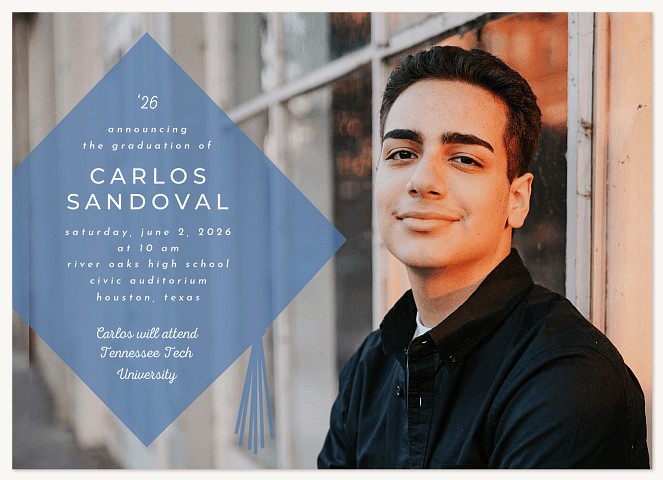 Sheer Cap Graduation Cards