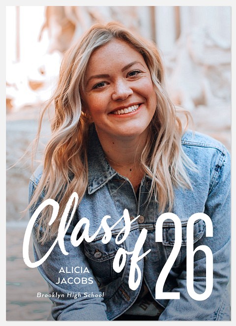 Large Script Graduation Cards