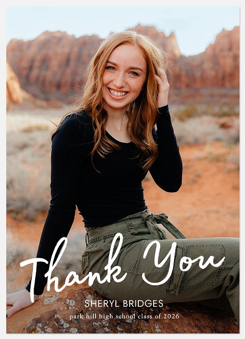 Bold Monoline Thank You Cards 