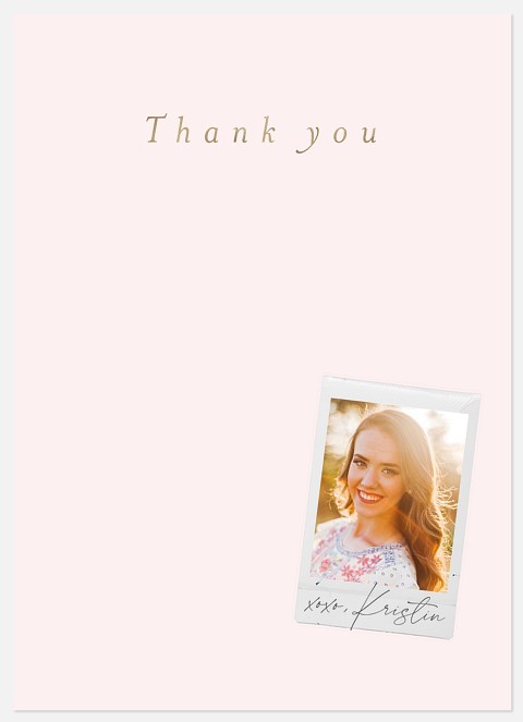 Blush Polaroid Thank You Cards 