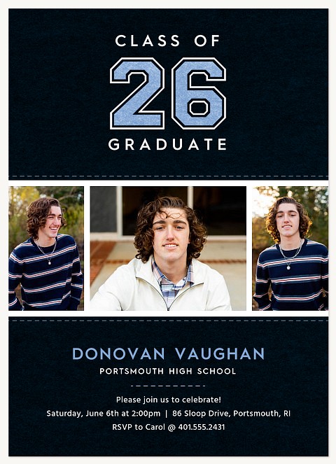 Varsity Stitch Graduation Cards