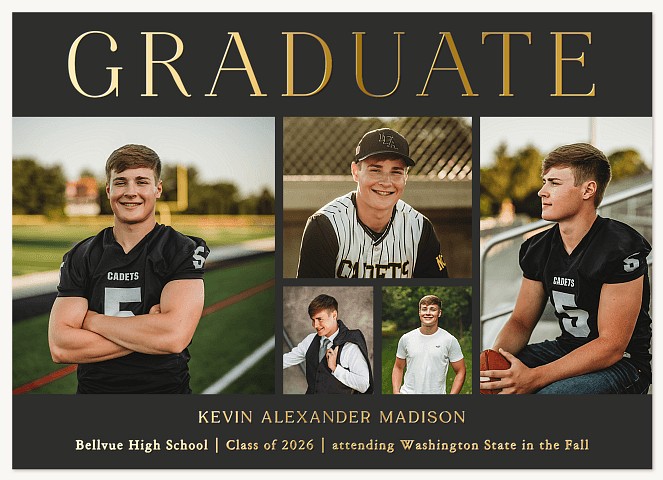 Shining Grid Graduation Cards