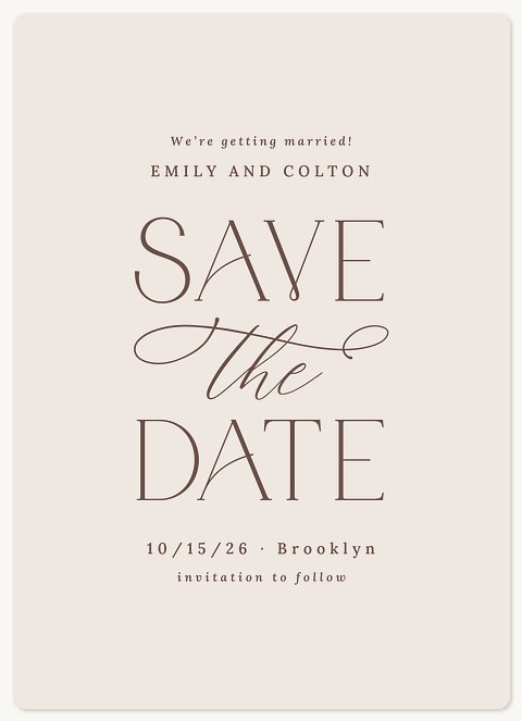 Elegant Type Save the Date Magnets