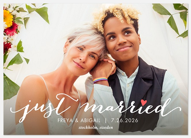 Married Hearts Wedding Announcements