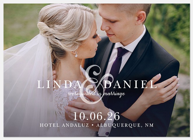 Lovely Union Wedding Announcements