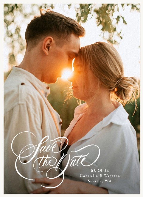 Timeless Flourish Save the Date Cards