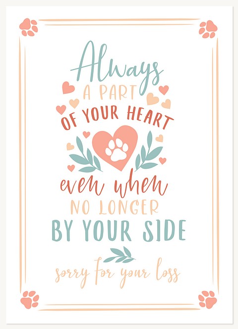  Paw Frame Greeting Cards