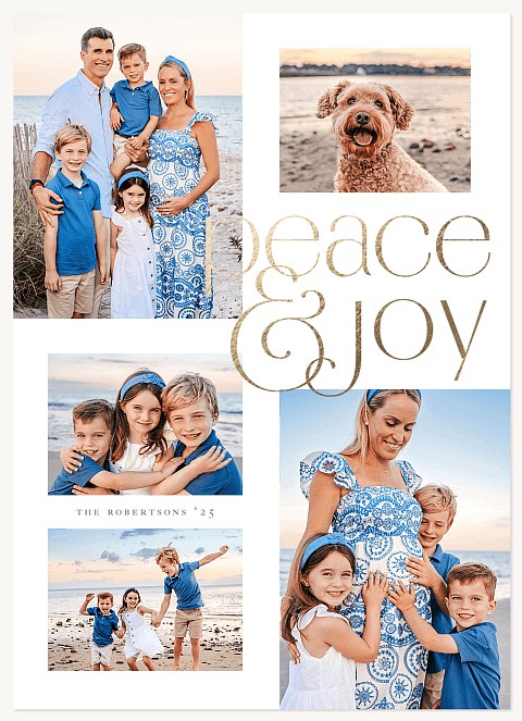 Joyful Grid Personalized Holiday Cards