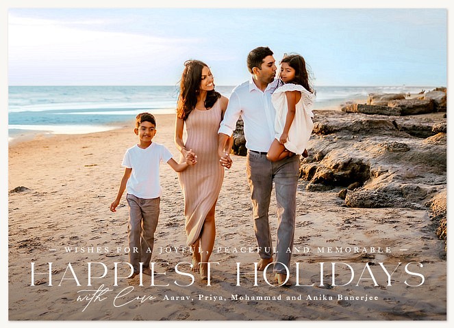 Headline Greeting Personalized Holiday Cards