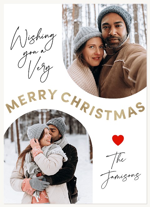 Swirling Arches Personalized Holiday Cards