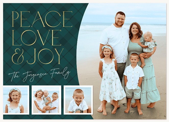 Rounded Collage Personalized Holiday Cards