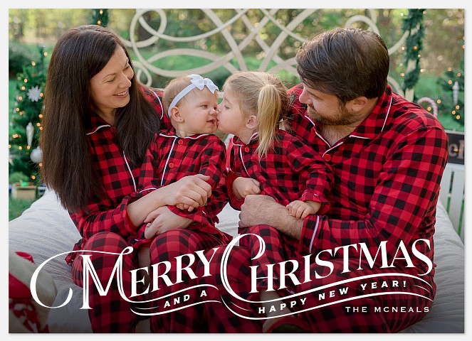 Graceful Lettering Holiday Photo Cards