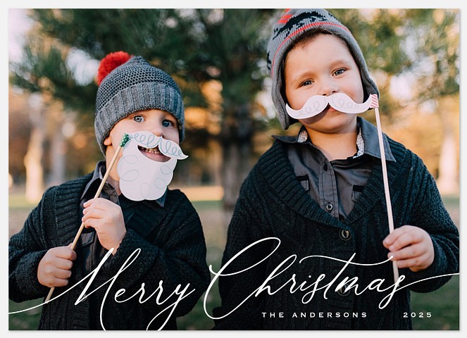 Magical Script Holiday Photo Cards