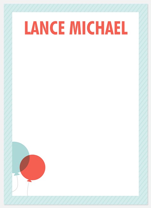 Balloon Beau Thank You Cards 