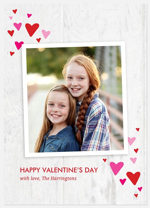 Heart Sprinkles Valentine Photo Cards