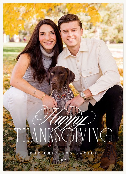 Grateful Script Thanksgiving Cards