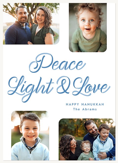 Peace Light Love Hanukkah Cards