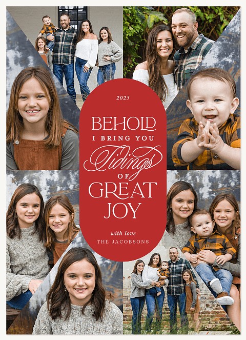 Radiant Tidings Personalized Holiday Cards