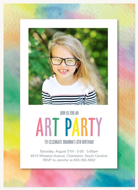 Artistic Talent Kids Birthday Invitations