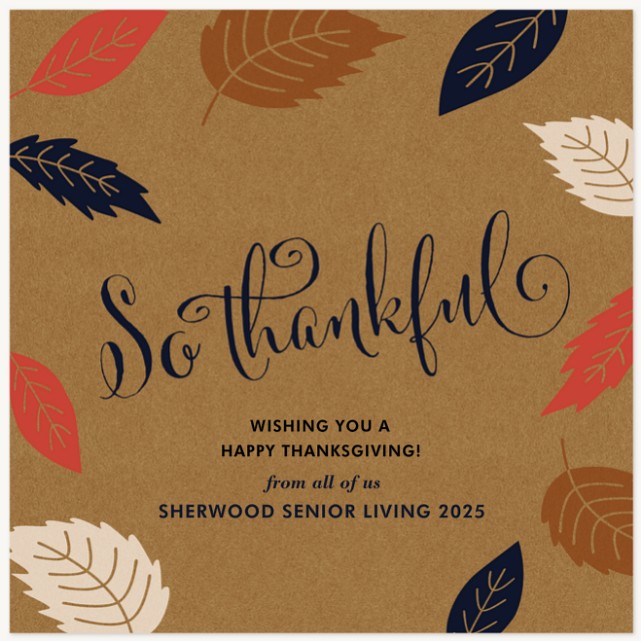 Autumn Leaves Business Holiday Cards