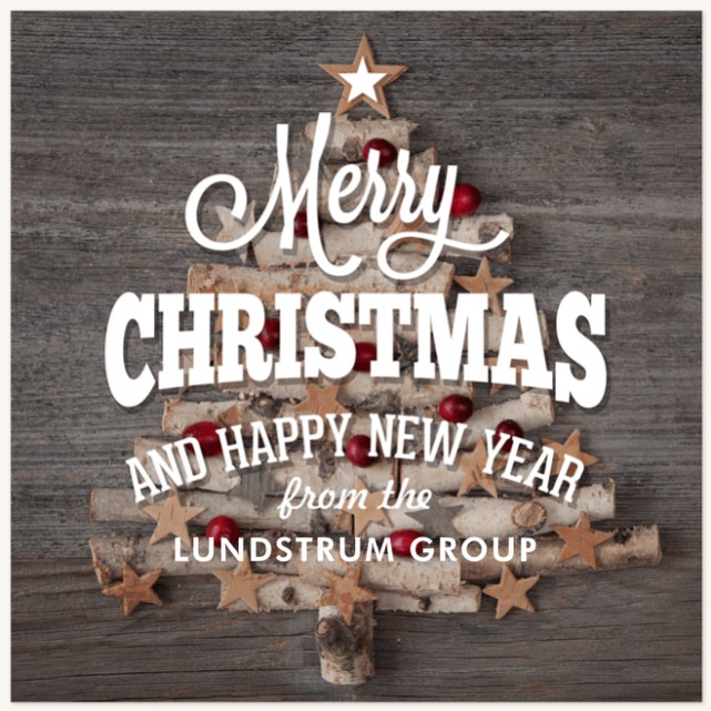 Rustic & Merry Business Holiday Cards