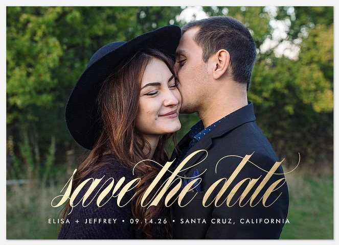 Posh Shimmer Save the Date Photo Cards