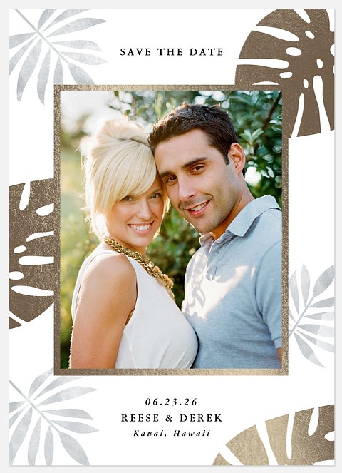 Tropical Paradise Save the Date Photo Cards