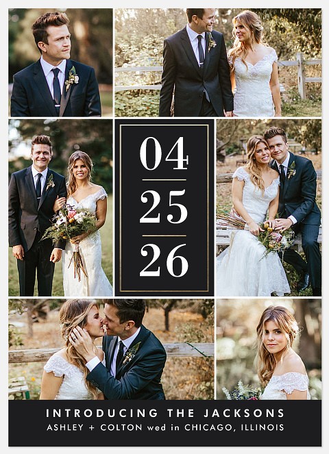 Date Collage Wedding Announcements