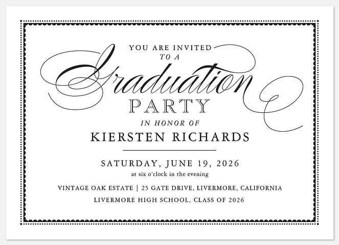 Formal Invitation Graduation Cards