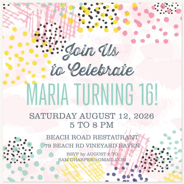 Textured Celebration Teen Birthday Invitations