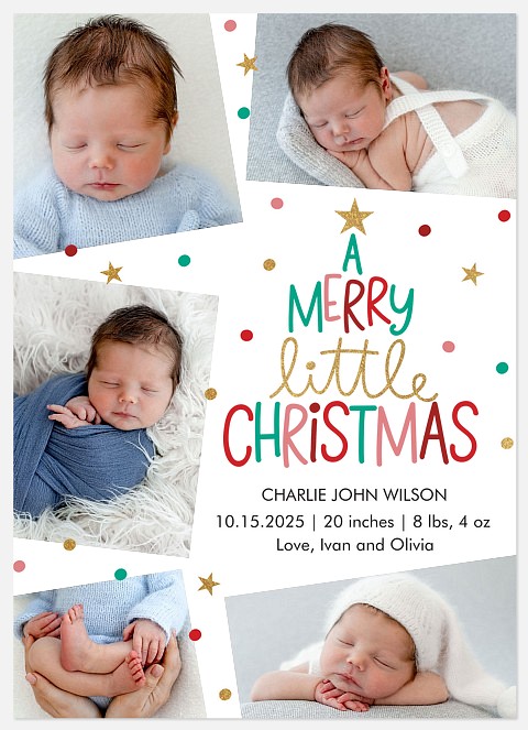 Merry Little Tree Holiday Photo Cards
