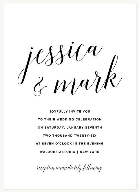 Plain & Simple Wedding Invitations