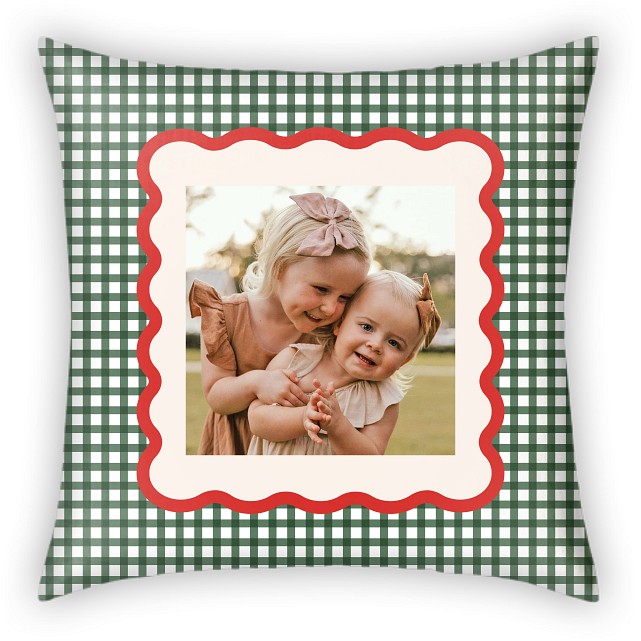 Scallop Gingham Custom Pillows