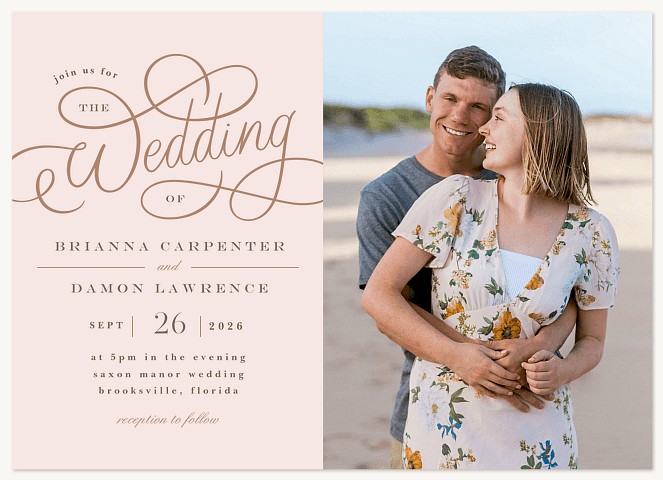 Swirling Script Wedding Invitations