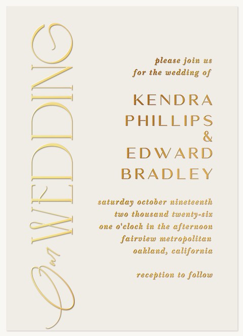 Elegant Greeting Wedding Invitations